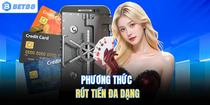 Phương thức rút tiền đa dạng